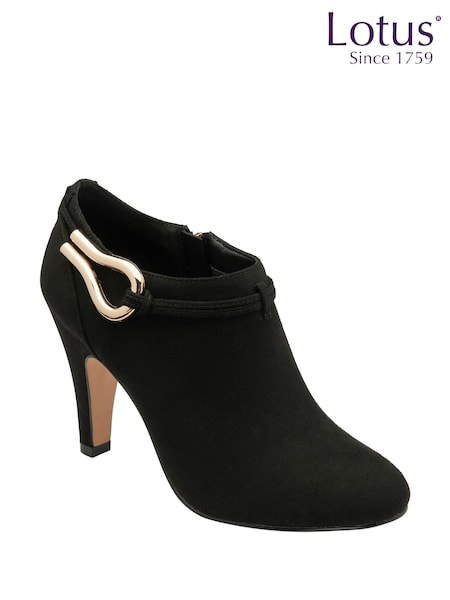 Lotus Black Heeled Shoe Boots (V16082) | €79
