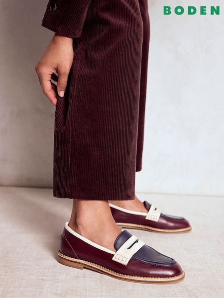 Boden Red Nya Penny Loafers (V16161) | €185