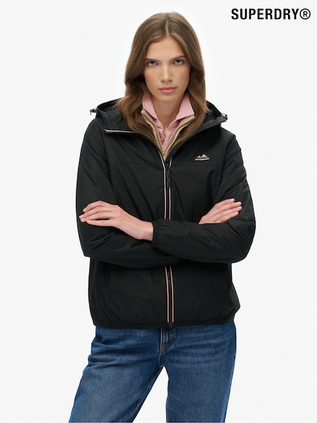 Superdry Black Essential Tri Windbreaker Jacket (V16181) | €114
