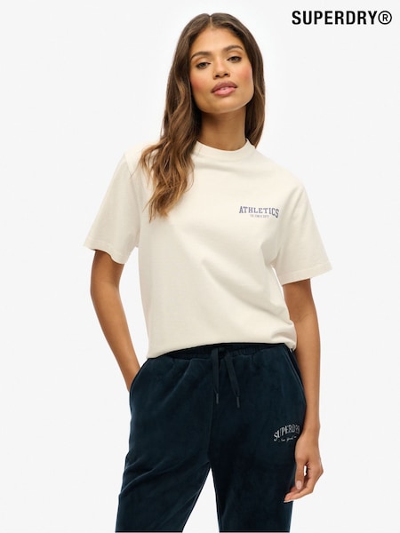 Superdry White Athletic Essentials Oversized T-Shirt (V16240) | €38