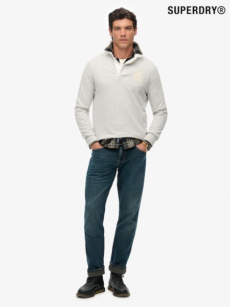 Superdry Grey Vintage Athletic Jersey Rugby Shirt (V16248) | €65