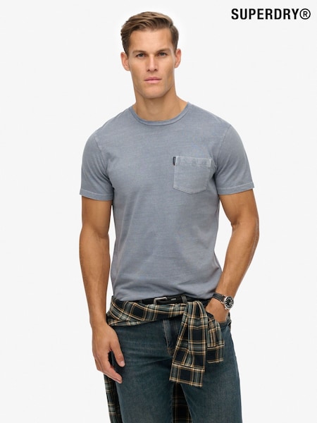 Superdry Blue Classic Essential Pocket T-Shirt (V16253) | 114 QAR
