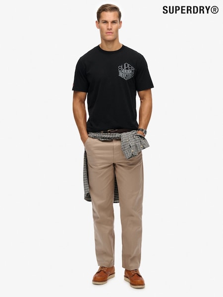 Superdry Black Work Logo Loose T-Shirt (V16263) | €46