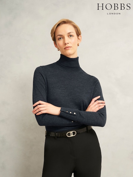 Hobbs Grey Lara Rollneck Jumper (V16294) | R$ 780
