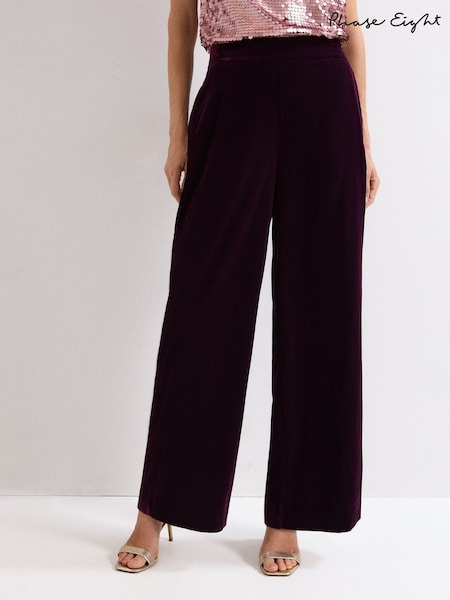 Phase Eight Purple Petite Valentina Trousers (V16397) | €126
