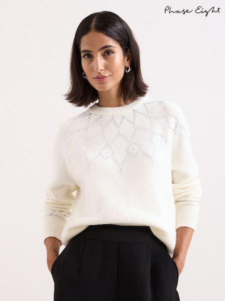 Phase Eight White Petite Abigail Jumper (V16400) | €126
