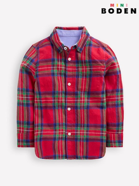 Boden Red Cosy Cotton Check Shirt (V16445) | AED157 - AED186