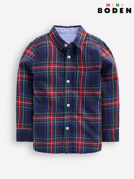 Boden Sky Blue Cosy Cotton Check Shirt (V16447) | AED157 - AED186