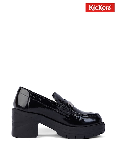 Kickers Black Adult Womens Edie Loafers Patent Leather (V16763) | €153