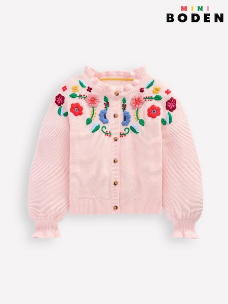 Boden Pink Pretty Embroidered Cardigan (V16789) | AED227 - AED262