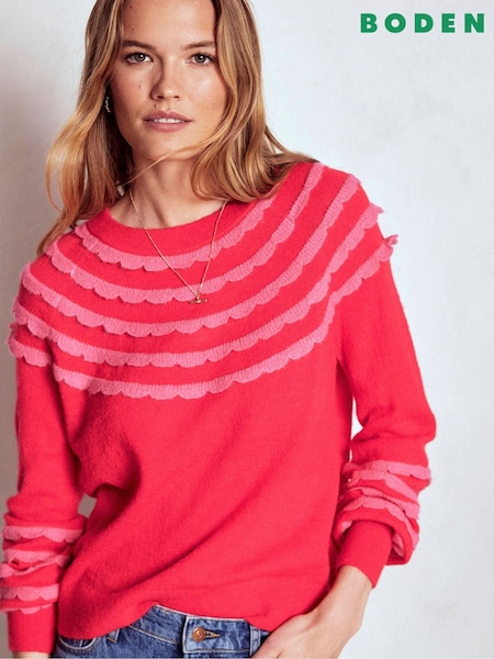 Boden Red Alice Fluffy Raglan Jumper (V16803) | €154