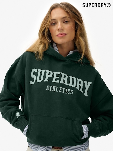 Superdry Green Athletic Essentials Relaxed Hoodie (V16938) | €65