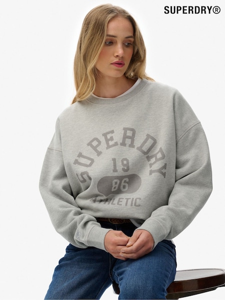 Superdry Grey Athletic Essentials Relaxed Crew Sweatshirt (V16945) | €68