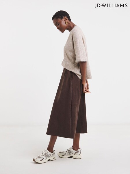 JD Williams Brown Suede Midi Circle Skirt (V17025) | €51