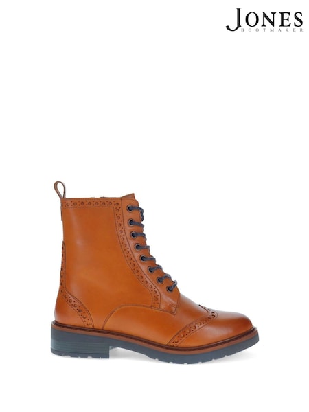 Castanho - Jones Bootmaker Noho Brogue Boots (V17066) | R$ 1.085