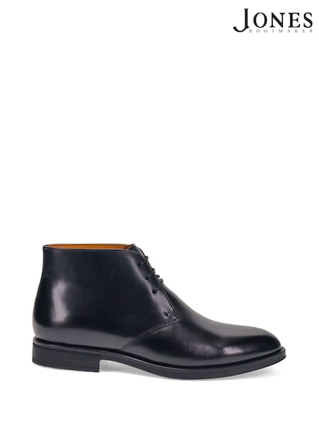 Jones Bootmaker Black Gordon Lace-Up Leather Boots (V17077) | €185