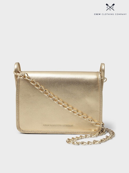 Crew Clothing Gold Leather Chain Bag (V17233) | €111