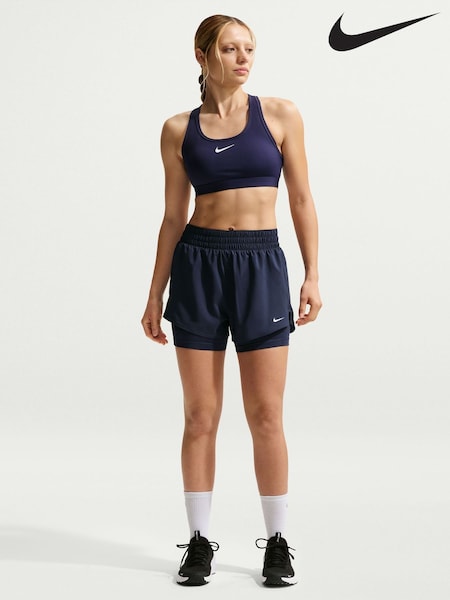 Azul - Nike One Dri-fit Alto-waisted 3" 2-in-1 Shorts