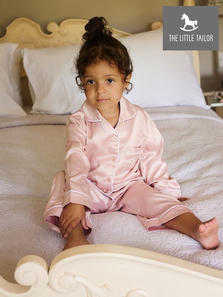 The Little Tailor Kids Satin Button Through Pyjamas (V17475) | AED175 - AED186