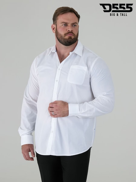 Blanco - D555 AIDEN Long Sleeve Easy Iron Classic Regular Shirt With Chest Pocket (V17585) | 40 €