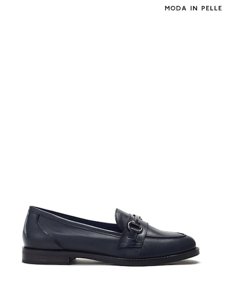 Moda in Pelle Elarra Flat Loafers With Snaffle Trim (V17789) | €91