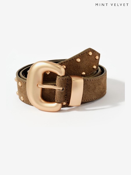 Mint Velvet Brown Suede Statement Belt (V18416) | €75