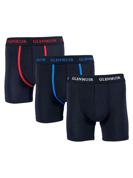 Glenmuir Red Long Leg Cotton Blend Boxers 3 pack (V18639) | €24