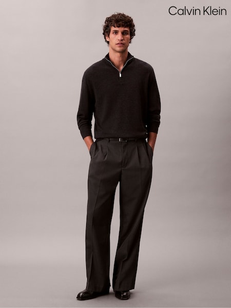 Calvin Klein Quarter Zip Merino Jumper (V18824) | R$ 1.285