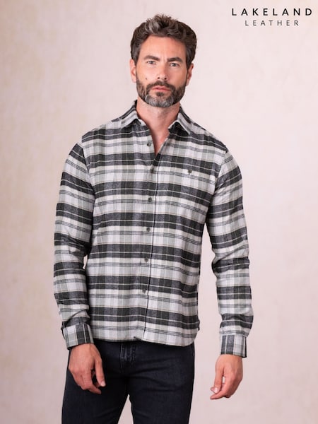 Lakeland Clothing Grey Keswick Flannel Check Shirt (V18838) | €71