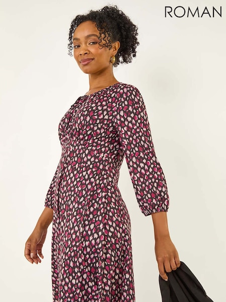Rosa - Roman Petite Spot Tie Front Dress (V18902) | R$ 510