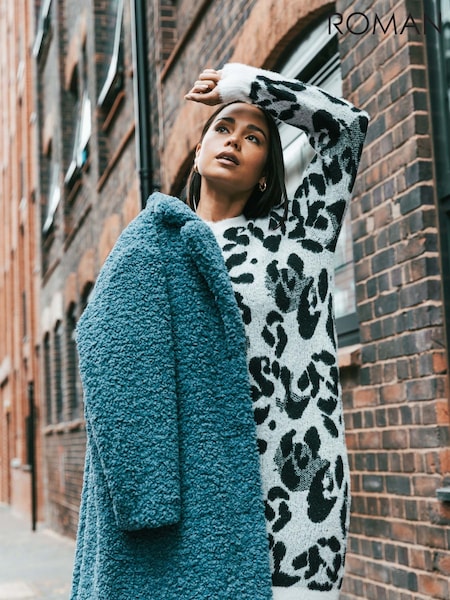 Roman Animal Print Knitted Dress (V18906) | 97 €