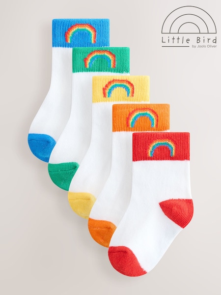 Little Bird by Jools Oliver White Socks Baby 5 Pack (V18940) | AED41 - AED47