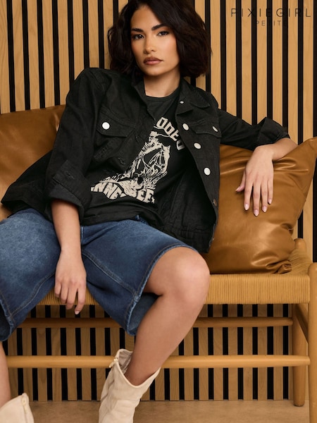 PixieGirl Petite Black Denim Jacket (V19048) | €71