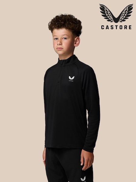 Castore Black Lightweight Long Sleeve 1/4 Zip T-Shirt (V19137) | 124 QAR