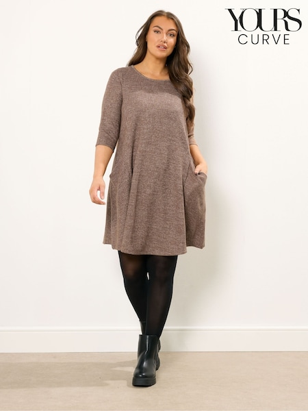 Yours Curve Natural Soft Touch Pocket Dress (V19213) | €41