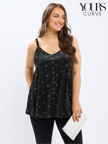 Yours Curve Velour Star Cami (V19240) | € 29