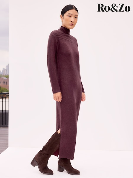 Ro&Zo Red V-Neck Knit Dress (V19320) | €126