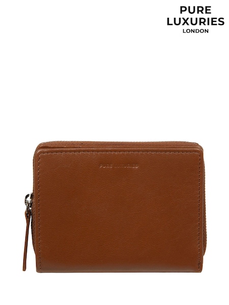 Pure Luxuries London 'Leah' Leather Brown Purse (V19367) | €25