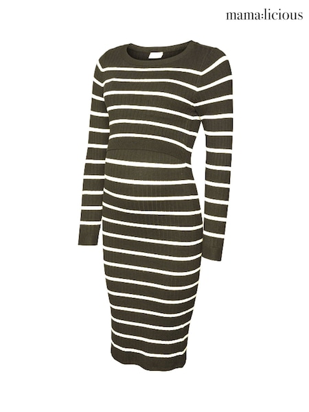 Mamalicious Nursing Ribbed Knit Dress (V19496) | R$ 445