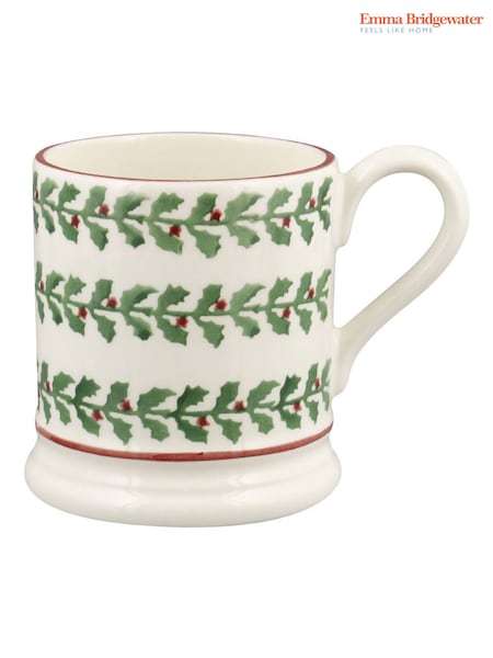 Emma Bridgewater Cream Tiny Holly 1/2 Pint Mug (V19726) | €33