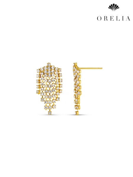 Orelia London Gold Tone Cupchain Waterfall Drop Earrings (V19740) | €37