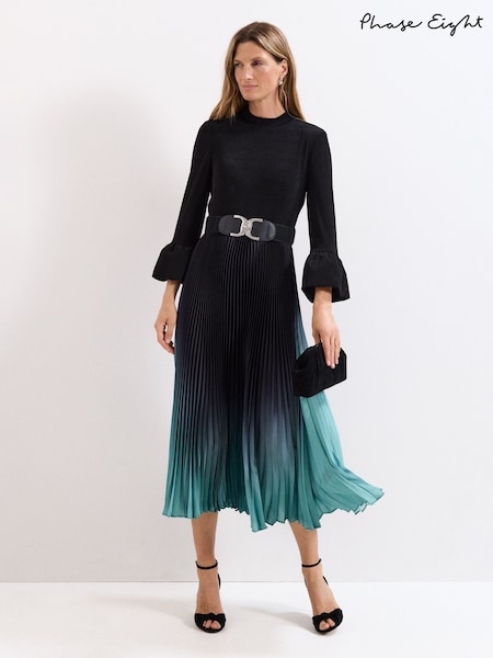 Phase Eight Black Petite Meloni Ombre Dress (V19914) | 878 QAR