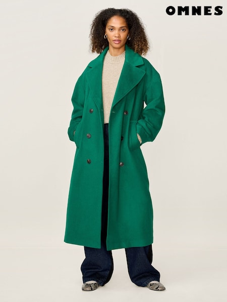 Omnes Green Tina Oversized Wool-Blend Coat (V19947) | €191