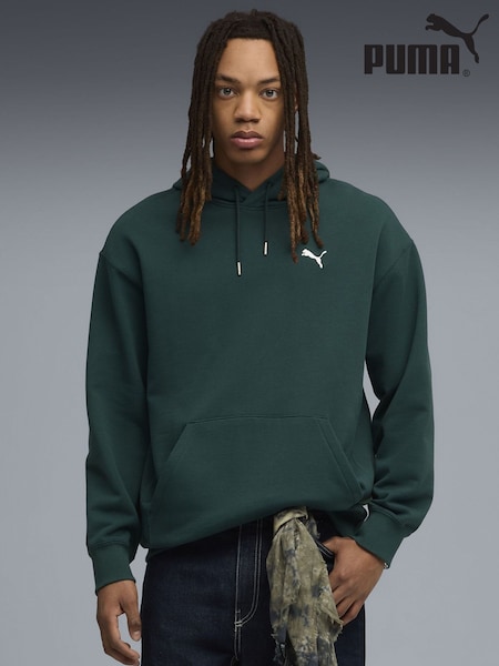 Puma Green WARDROBE ESS Mens Relaxed Hoodie (V19988) | €73