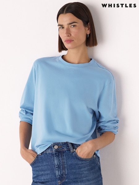 Whistles Relaxed Long Sleeve T-Shirt (V20050) | R$ 545