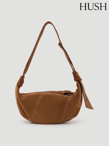 Hush Oversized Suede Crescent Bag (V20430) | € 211
