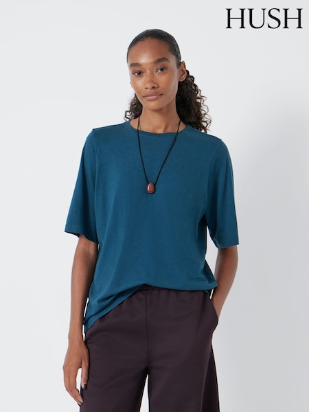 Hush Green Reece Drapey T-Shirt (V20448) | 158 QAR