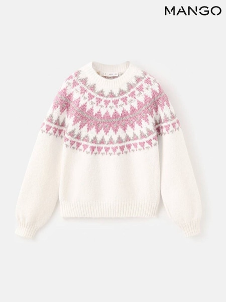 Mango Brown Jacquard Knitted Sweater (V20463) | €35