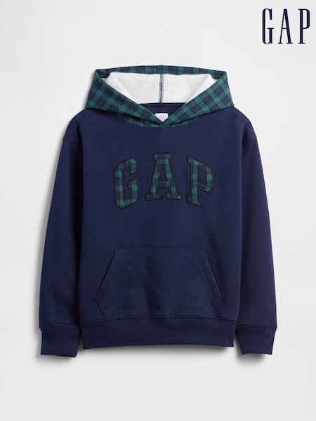 Gap Navy Relaxed Logo Hoodie (4-13yrs) (V20516) | €30