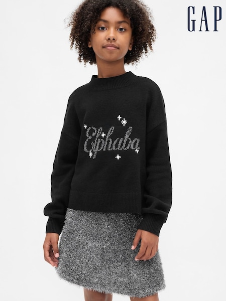 Gap Black Elphaba Wicked CashSoft Relaxed Jumper (4-13yrs) (4-13yrs) (V20528) | €50